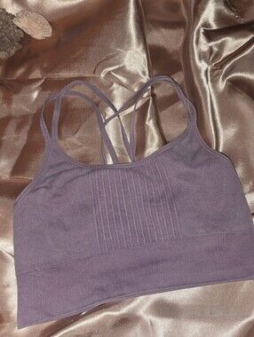 Seamless Ribbed Bralette - Lavender Plum
